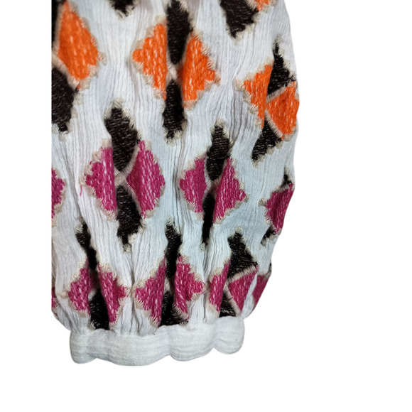 3351) Free People Embroidery Tassel Intimately Bodysuit Long Sleeve Size Medium - Picture 3 of 7